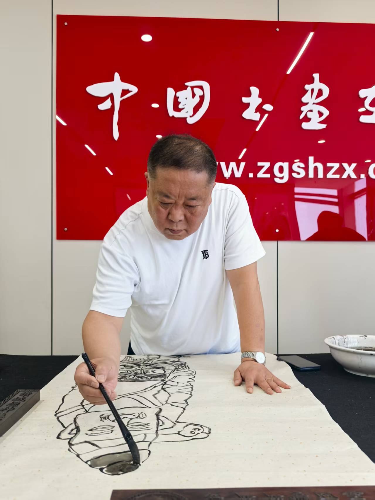 西安市雁塔区文联主席张亚军先生莅临“中国书画在线”进行深度交流